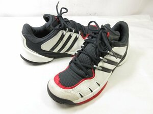 美品 【アディダス adidas】 779001 メッシュ ローカットスニーカー 靴 (レディース) size23.5 白×紺×赤 ■18LZ4385■