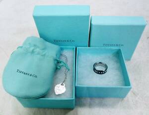ティファニー　ハートノーツ　ネックレス　リング　1837　9号　セット　指輪　シルバー　アクセサリー　ブランド　Tiffany＆Co．