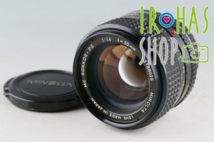 Minolta MC Rokkor-PG 50mm F/1.4 Lens for MD Mount #56032F5