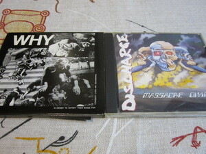 再生確認済　送料込み DISCHARGE CD2枚セット WHY / MASSACRE DIVINE ディスチャージ WHYは見開き紙ジャケでボーナストラック14曲