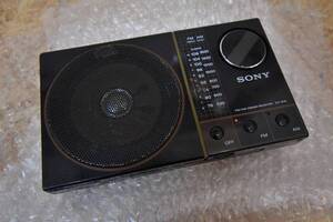 当時物 昭和　レトロ アンティーク　SONY ICF-S30　ポータブル ラジオ 　ブラック 　ソニー FM/AM 