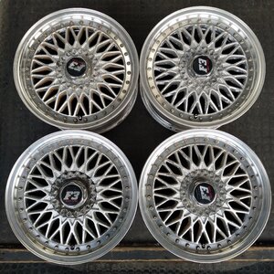 管理番号：A1-75【4本価格】【15x6.5J 4x114.3 5x114.3 ET+32 ハブ73】HOT LAP F3・コンパクトカー等・マルチ・適格請求書発行可能