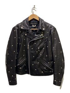 JUNYA WATANABE COMME des GARCONS◆15AW スタッズダブルライダースジャケット/L/レザー/BLK/JP-J031//