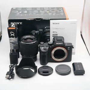 ほぼ新品 SONY ソニー フルサイズ ミラーレス一眼カメラ α7III ズームレンズキット ブラック ILCE-7M3K シャッター回数504回！