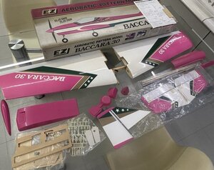 #パーツ取り用【OKモデル製 BACCARA30 バカラ30 主翼／尾翼等 部品まとめ AEROBATIC PATTERN MODEL ラジコン機 欠品あり 現状品】P12377