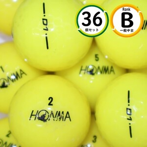 3ダース ホンマ D1 2018年モデル イエロー Bランク HONMA 中古 ロストボール ゴルフボール 送料無料 snt