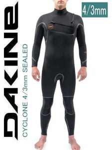 入荷 【サイズXS】DAKINE ダカイン CYCLONE ウェットスーツ　4/3mm GBS 　フルスーツ　チェストジップ