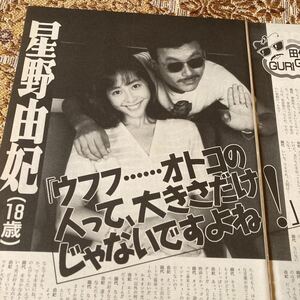 希少　星野由妃　18歳　田代まさし　貴重対談　切り抜き　３P　当時物　８０年代　お宝　女優　歌手　レア　絶版　GORO/プレイボーイ/宝島