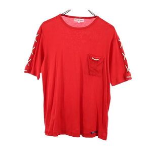 ピアスポーツ 半袖 Tシャツ 4 赤 PIA SPORTS 胸ポケット付 メンズ