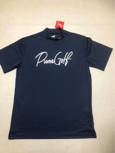 送料無料◆新品◆PUMA GOLF ストレッチ カノコ PGロゴ モックネック◆(XL)◆627609-02 (ネイビー)◆プーマ ゴルフ・半袖シャツ