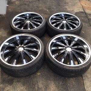 Cruiser alloy クルーザー アルミホイール 24インチ 4本セット 24×9 1/2 J1 タイヤ 255/30ZR24 97W M+S