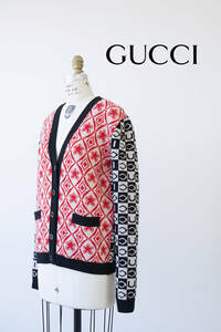 2020AW GUCCI グッチ GG アーガイル ニット カーディガン size XS 1107561