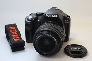 【難アリ品】ペンタックス PENTAX Ｋ-x/SMC PENTAX-DAL 1：3.5-5.6 18-55mm AL. 動作確認済 ストラップ レンズキャップ 単三電池