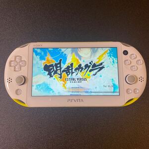 SONY PSVITA本体 PCH-2000 ライムグリーン 閃乱カグラ付き 管理⑦