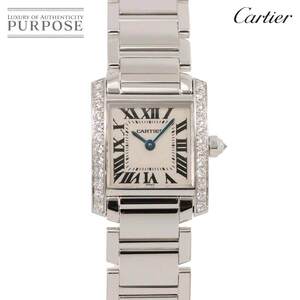 カルティエ Cartier タンクフランセーズSM WE1002S3 レディース 腕時計 ダイヤベゼル K18WG クォーツ Tank Francaise SM 90251707