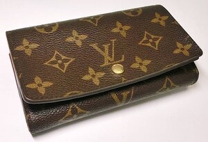 【16-13】ルイ・ヴィトン LOUIS VUITTON モノグラム ポルト モネ・ビエ トレゾール ファスナー付き財布 M61730【菊地質店】