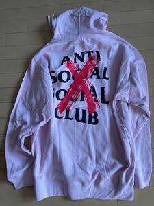 Anti Social Social Club アンチソーシャルソーシャルクラブ フーディー パーカー ピンク M パーカ