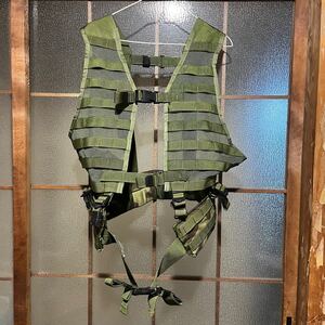 実物 米軍 MOLLEベスト ベルト LBV ウッドランド