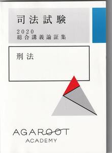 【評価10未満のIDによる入札禁止】2020(2021年目標)　総合講義論証集　刑法　アガルート【同梱不可】