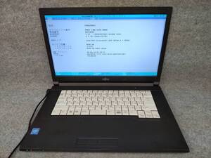 富士通 LIFEBOOK A576R Celeron 3855U Bios確認 ジャンク キー剥離 4207