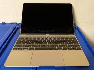 ジャンク1円～ Apple MacBook (Retina, 12-inch, Early 2015) ゴールド A1534 MK4M2J MacBook8,1 Core M 1.1GHzデュアルコア 8GB SSD:256GB