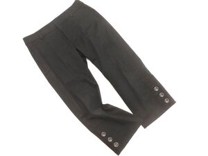 INDIVI インディヴィ クロップド パンツ size38/黒 ■◇ ☆ eia5 レディース