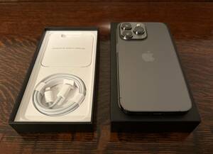 【中古 美品】 送料無料 SIMフリーiPhone13 Pro 128GB グラファイト バッテリー84%