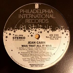 JEAN CARN WAS THAT ALL IT WAS 12INCH LARRY LEVAN DANNY KRIVIT JOE CLAUSSELL TIMMY REGISFORD THEO PARRISH PARADISE GARAGE