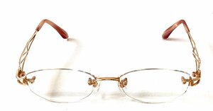 (1-24898)眼鏡 めがね フレーム K18PG ピンクゴールド K18 メガネ 総量約23.8ｇ【緑和堂】