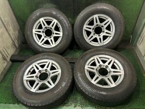 100系ハイエース　ブリヂストン　エコピアR710　195/80R15　アルミホイール付き　4本　6J　ET25/6H　139.7　107/105　サマータイヤ