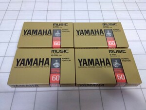 724■ヤマハ　YAMAHA　カセットテープ　ノーマルポジション　NormalPosition　両面60分　４本　未開封ジャンク現状品