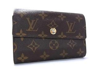 1円 LOUIS VUITTON ルイヴィトン M60047 モノグラム ポルトフォイユ アレクサンドラ 三つ折り 財布 ウォレット 札入れ ブラウン系 FL2873