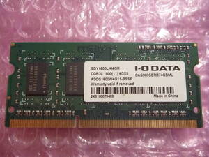 ★ IO-DATA SDY1600L-H4GR DDR3L-1600(PC3L-12800S) 204Pin 4GB ★