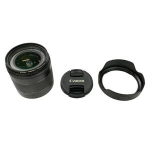 24C693_1 Canon キャノン EF-M 11-22mm F4-5.6 IS STM 広角ズームレンズ レンズフードのおまけ付き 現状品 中古