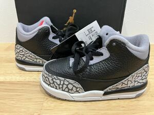 新品 未使用 nike Jordan 3 Retro Black Cement (2018) (TD) 832033-021 BLACK/FIRE RED-CEMENT GREY-WHITE 2018 13cm