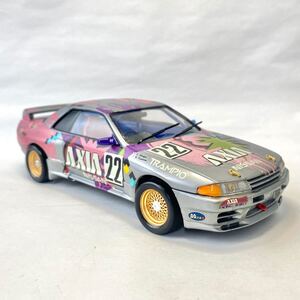 プラモデル 完成品 1/24 AXIA 日産 スカイライン GT-R R32 模型 JTC 当時物 シルバーボディ グループA アクシア