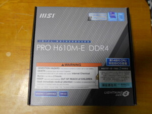 MSI/PROH610M-E DDR4/LGA1700タイプ/BIOSまでの確認です。