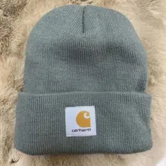 SHORT WATCH HAT Carhartt スモークグリーン ニット帽 緑