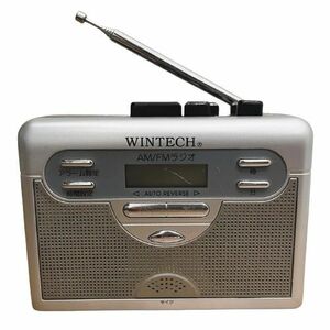 ★【WINTECH】ラジオ付テープレコーダー PCT-01R 家電 音楽 ラジオ アンティーク コレクション★