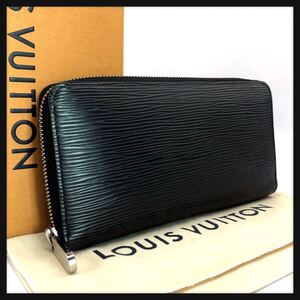 【新品同様/極美品】ルイヴィトン Louis Vuitton 長財布 ジッピーウォレット エピ 黒 11/131411-1Y215270A 1円