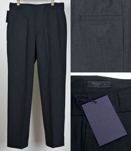 新品同様 2023 PRADA wool trousers size 48 プラダ トライアングル ウールギャバジン パンツ b8548