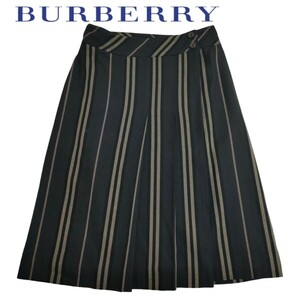 BURBERRY LONDON / バーバリー ラップスカート 巻きスカート ミディ丈 ウール混 36サイズ モノトーン I-4152 