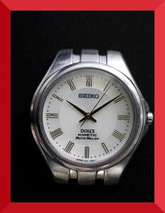 セイコー SEIKO ドルチェ DOLCE KINETIC AUTO RELAY 3針 5J21-0A60 男性用 メンズ 腕時計 日本製 W171 稼働品