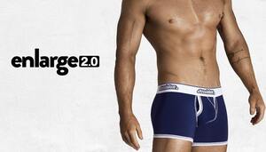 即決正規品新品 オージーバム Aussiebum Enlarge 2.0 Trunk ボクサートランク ネイビー紺色 現品表記サイズ S　モダール生地