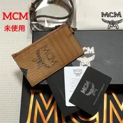 未使用　MCM レザーフラグメントケース　ストラップ　箱ショッパー袋 カード付き