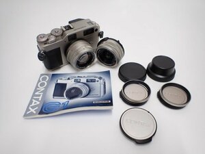 CONTAX G1 + PLANAR 45mm F2 T* + BIOGON 28mm F2.8 T* コンタックス AFレンジファインダーカメラ レンズ付 ∬ 6EB2B-3