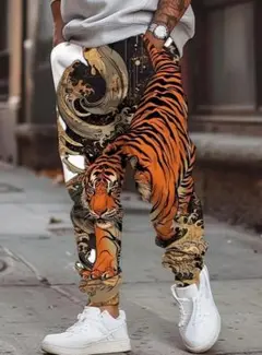 ジョガーパンツ　タイガー　メンズ　虎　ズボン　TIGER