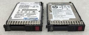 ●[2台セット] hp純正 Proliantサーバ用 2.5inch 10K SAS HDD 1.2TB 純正マウンタ付 [HP P/N:718159-002 , 726480-001]