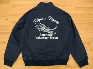 フライング・タイガース ネイビー スイングトップ 白 4XL フライトジャケット ma-1ミリタリー AVG U.S. AIR FORCE エアフォース