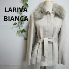 LARIVA BIANCA ショートコート フォックス  ウール アンゴラ  M